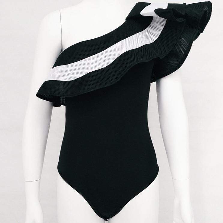 Kinky Cloth 200000598 Ruffled Up One Shoulder Bodysuit