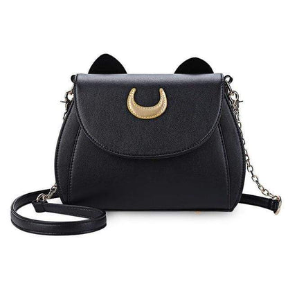 Kinky Cloth Bags & Wallets Black Sailor Moon Luna Cat Handbag