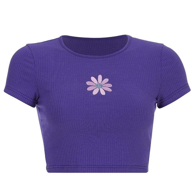 Kinky Cloth 200000791 Purple / L Sakura Crop Top Shirt