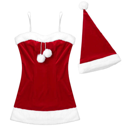 Kinky Cloth 200000347 Red / S Santa Mini Velvet Dress with Hat