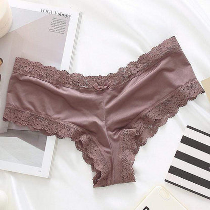 Kinky Cloth Panties brown / L Satin Bandage Lace Panties