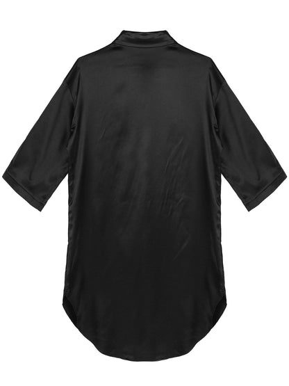 Kinky Cloth 200000346 Satin Nightgown 3/4 Sleeve Sleepwear