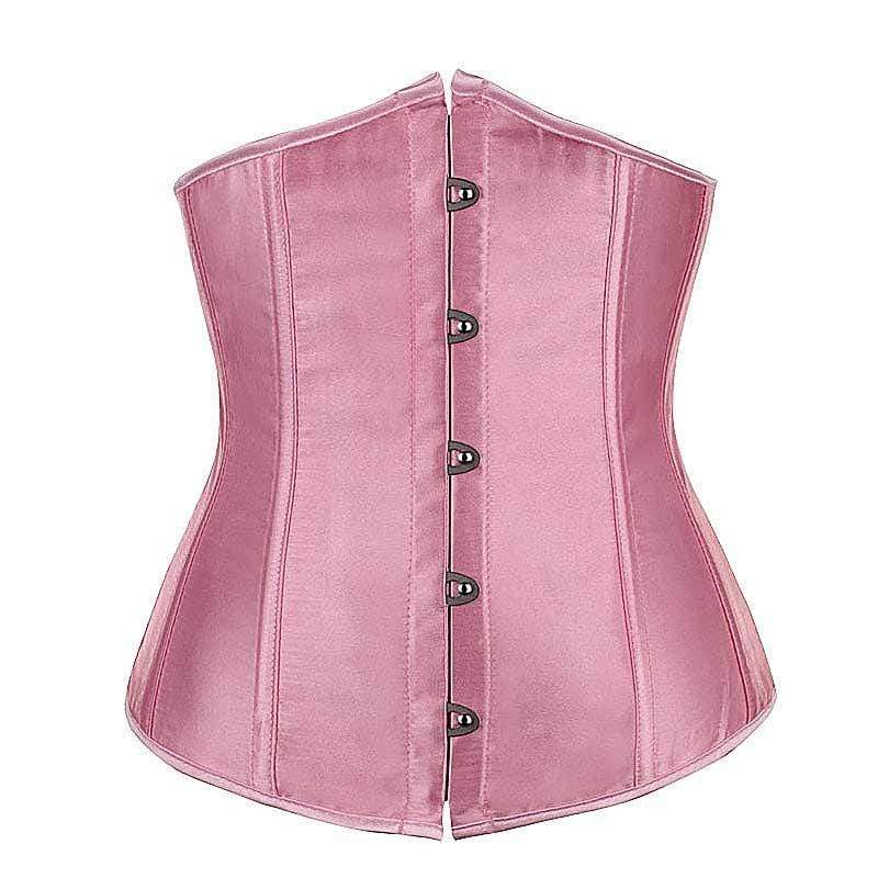 Kinky Cloth 200001885 Pink / 4XL Satin Underbust Gothic Corset