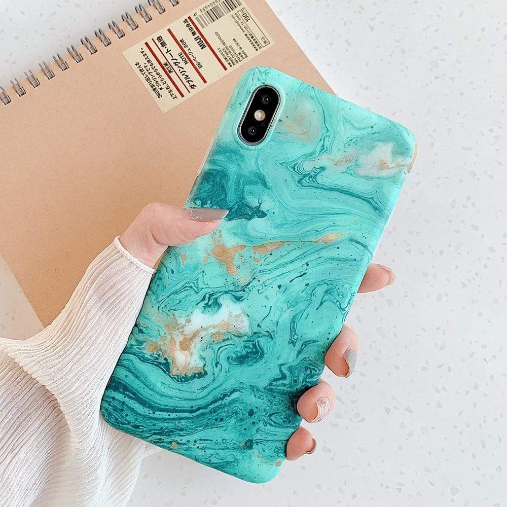 Kinky Cloth 380230 Electric Blue / For 7 Plus or 8 Plus Sea Marble iPhone Case