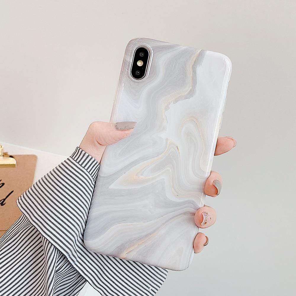 Kinky Cloth 380230 Light Gray / For 7 Plus or 8 Plus Sea Marble iPhone Case