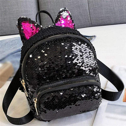 Sequin Kitten Ears Backpack