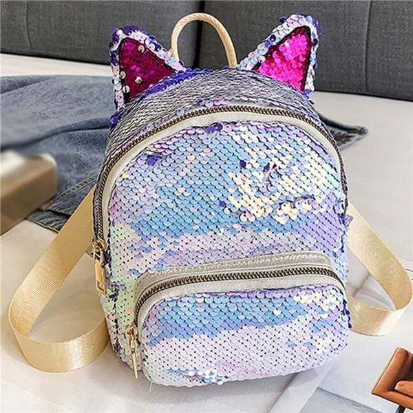 Sequin Kitten Ears Backpack