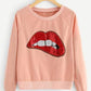 Celeste Top L Sequin Lip Biter Sweatshirt