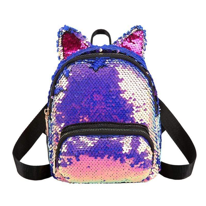 Sequins Cat Ear Travel Backpacks