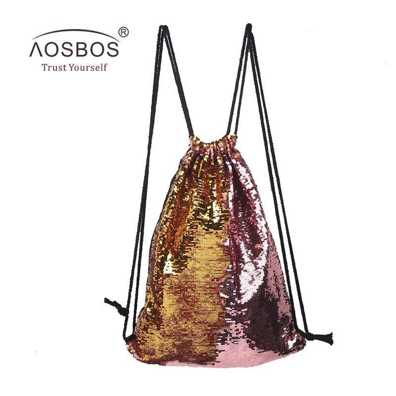 Spocket Bags & Wallets Gold pink Sequins Hologram Bag