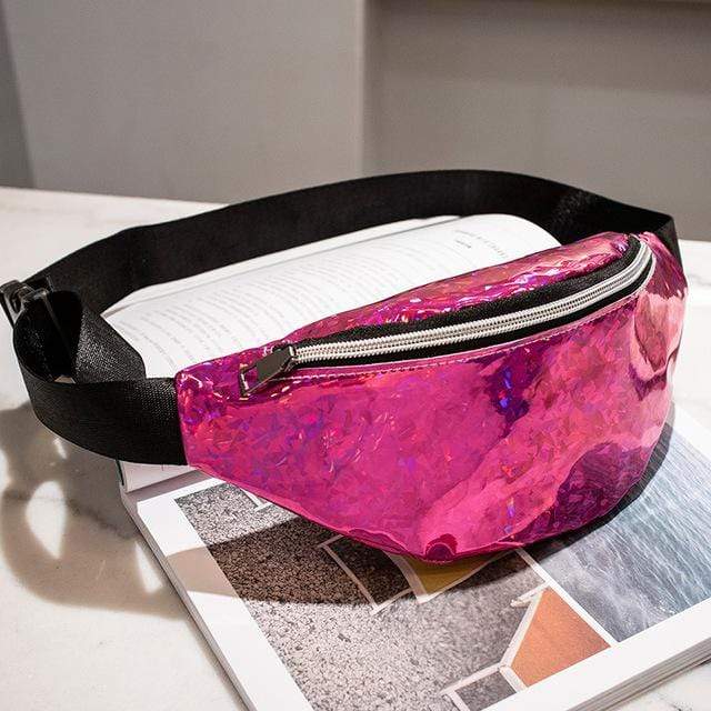 Kinky Cloth Purple Sequins Holographic Fanny Pack