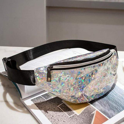 Kinky Cloth Silver Sequins Holographic Fanny Pack