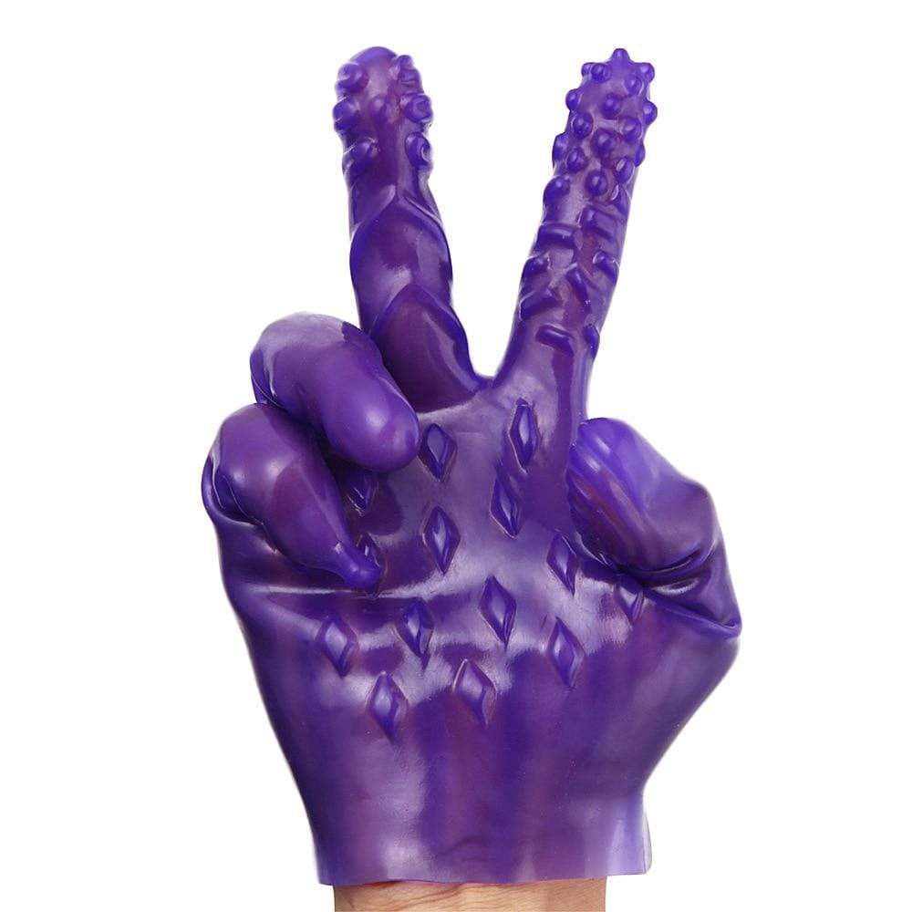 Kinky Cloth none type A purple gloves Sex Massage Gloves