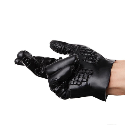 Kinky Cloth none type B black gloves Sex Massage Gloves