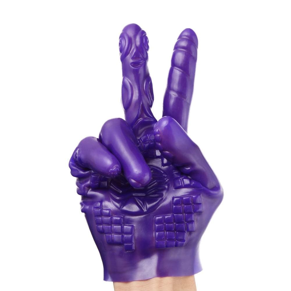 Kinky Cloth none type B purple gloves Sex Massage Gloves