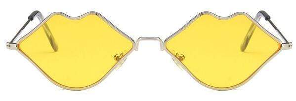 Kinky Cloth Accessories silver v yellow Sexy Lips Sunglasses