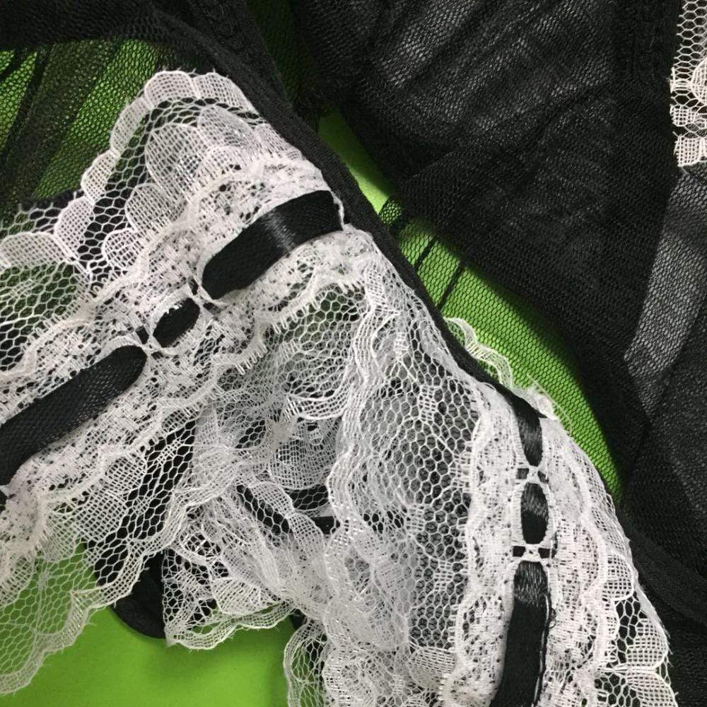 Sexy Maid Lingerie Sheer Set