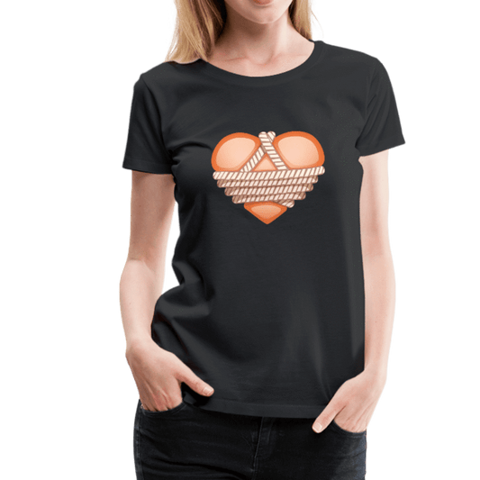 SPOD Women’s Premium T-Shirt black / S Shibari Rope Heart Women’s Premium T-Shirt