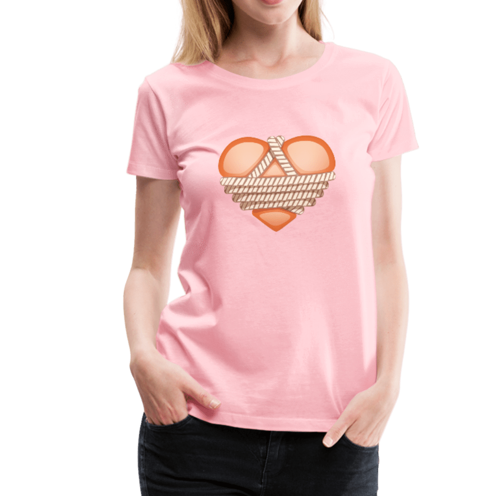 SPOD Women’s Premium T-Shirt pink / S Shibari Rope Heart Women’s Premium T-Shirt