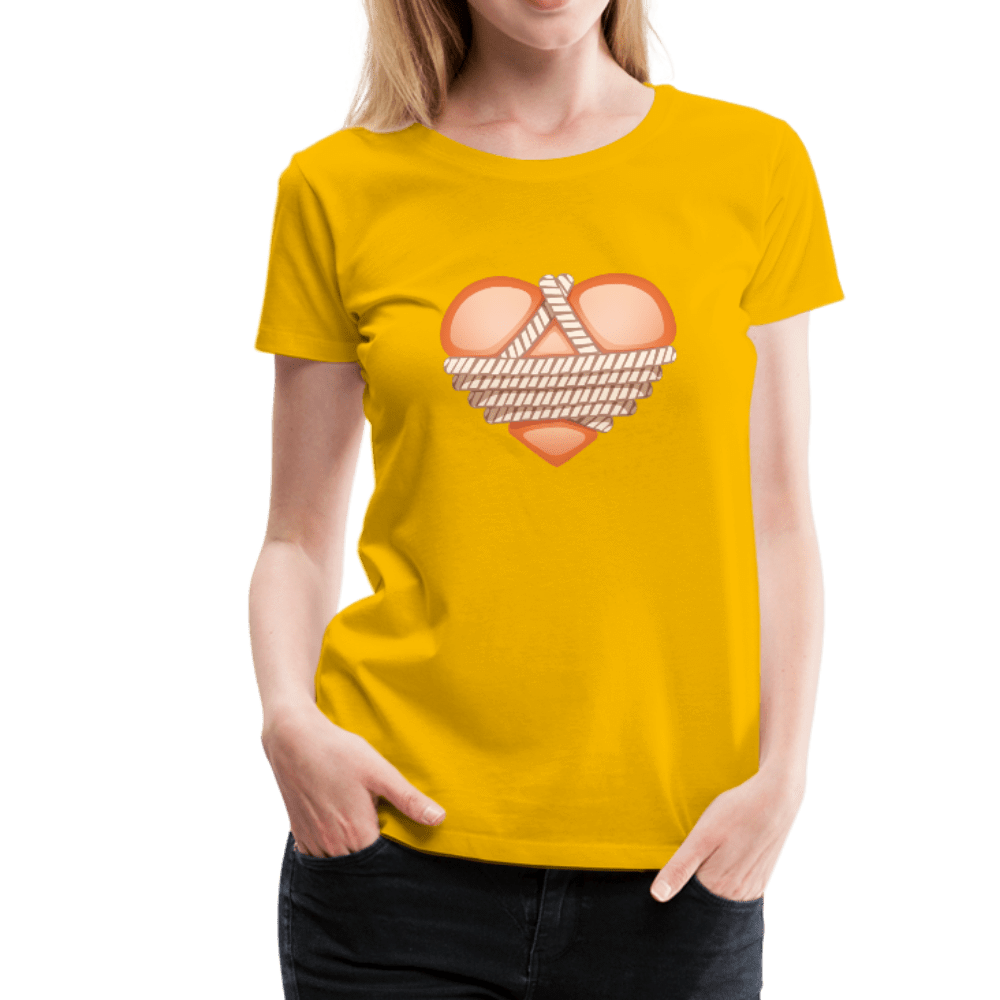 SPOD Women’s Premium T-Shirt sun yellow / S Shibari Rope Heart Women’s Premium T-Shirt
