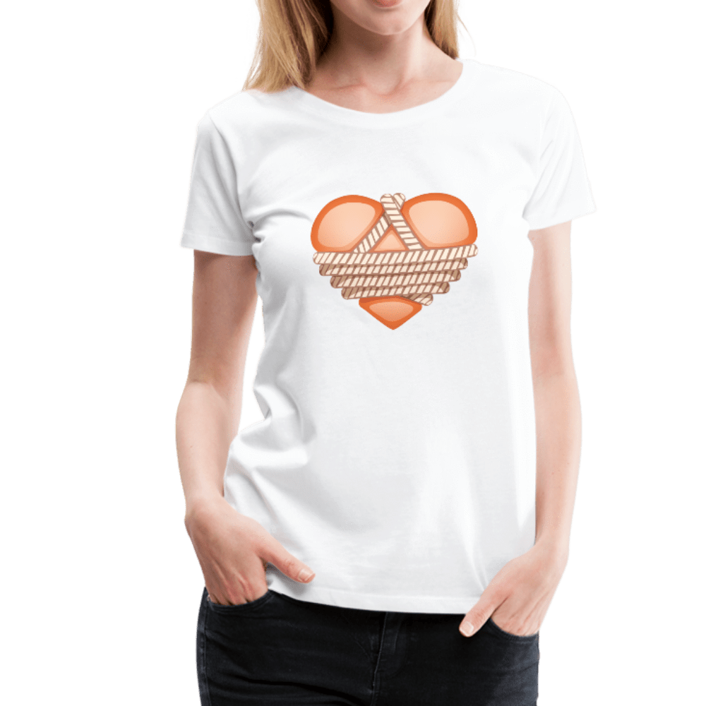 SPOD Women’s Premium T-Shirt white / S Shibari Rope Heart Women’s Premium T-Shirt