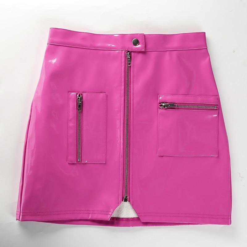 Kinky Cloth 349 Shinny Mini Pencil Skirts