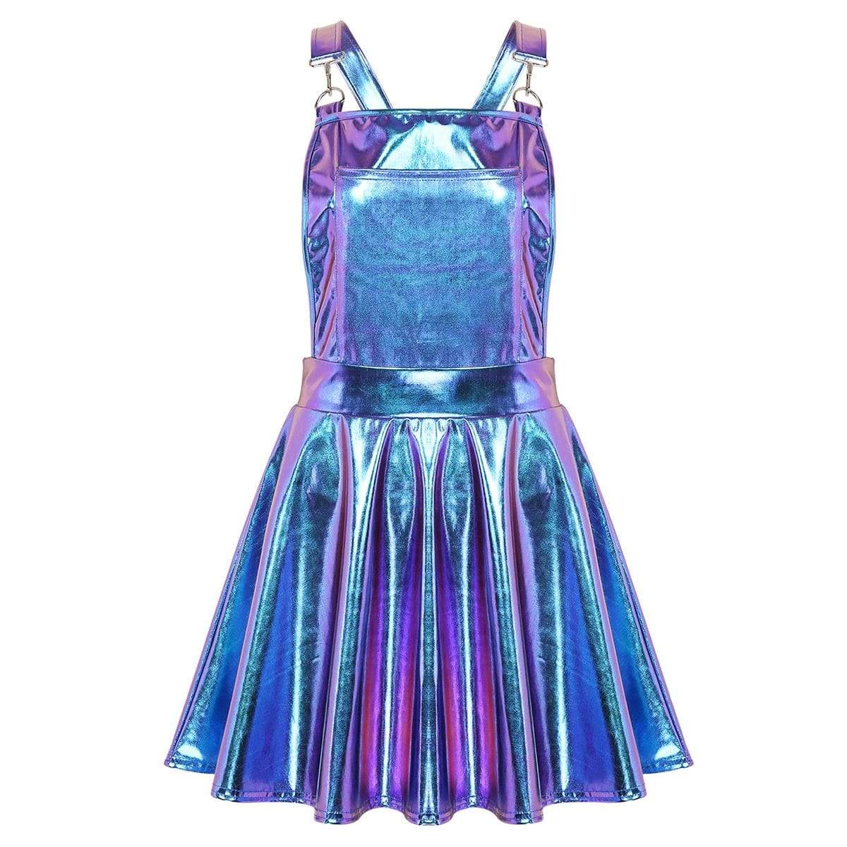 Shiny Holographic Mini Dress