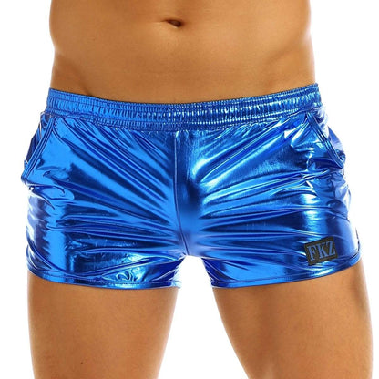 Kinky Cloth Blue / S Shiny Metallic Boxer Shorts