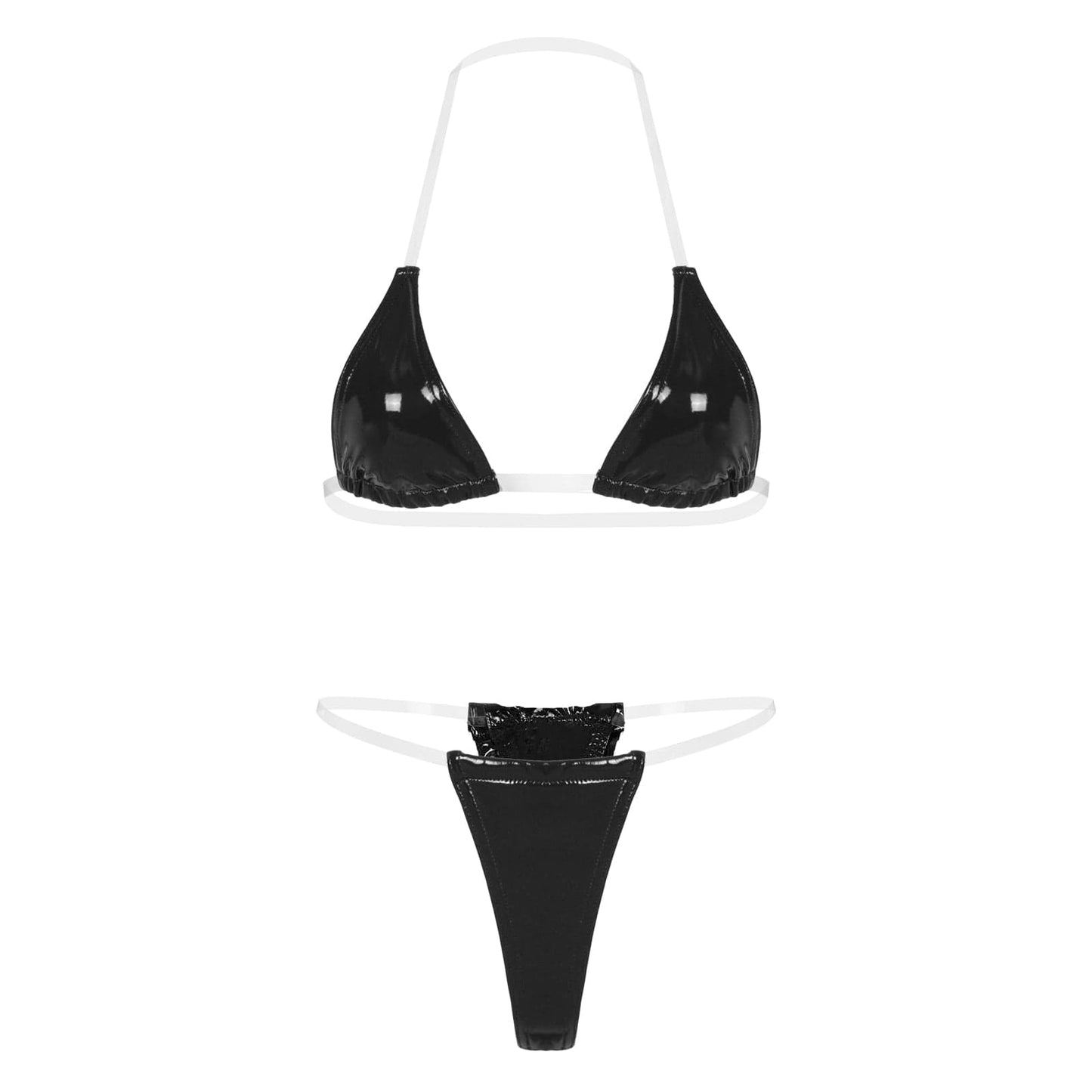 Kinky Cloth Black / S Shiny Mini Bikini Set Swimsuit