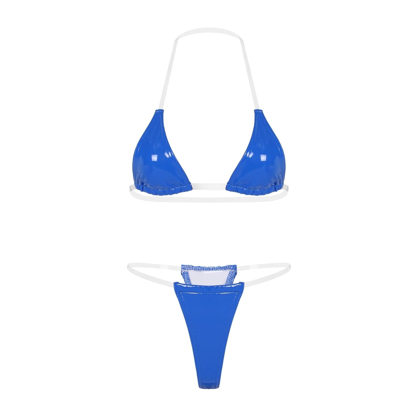 Kinky Cloth Blue / S Shiny Mini Bikini Set Swimsuit