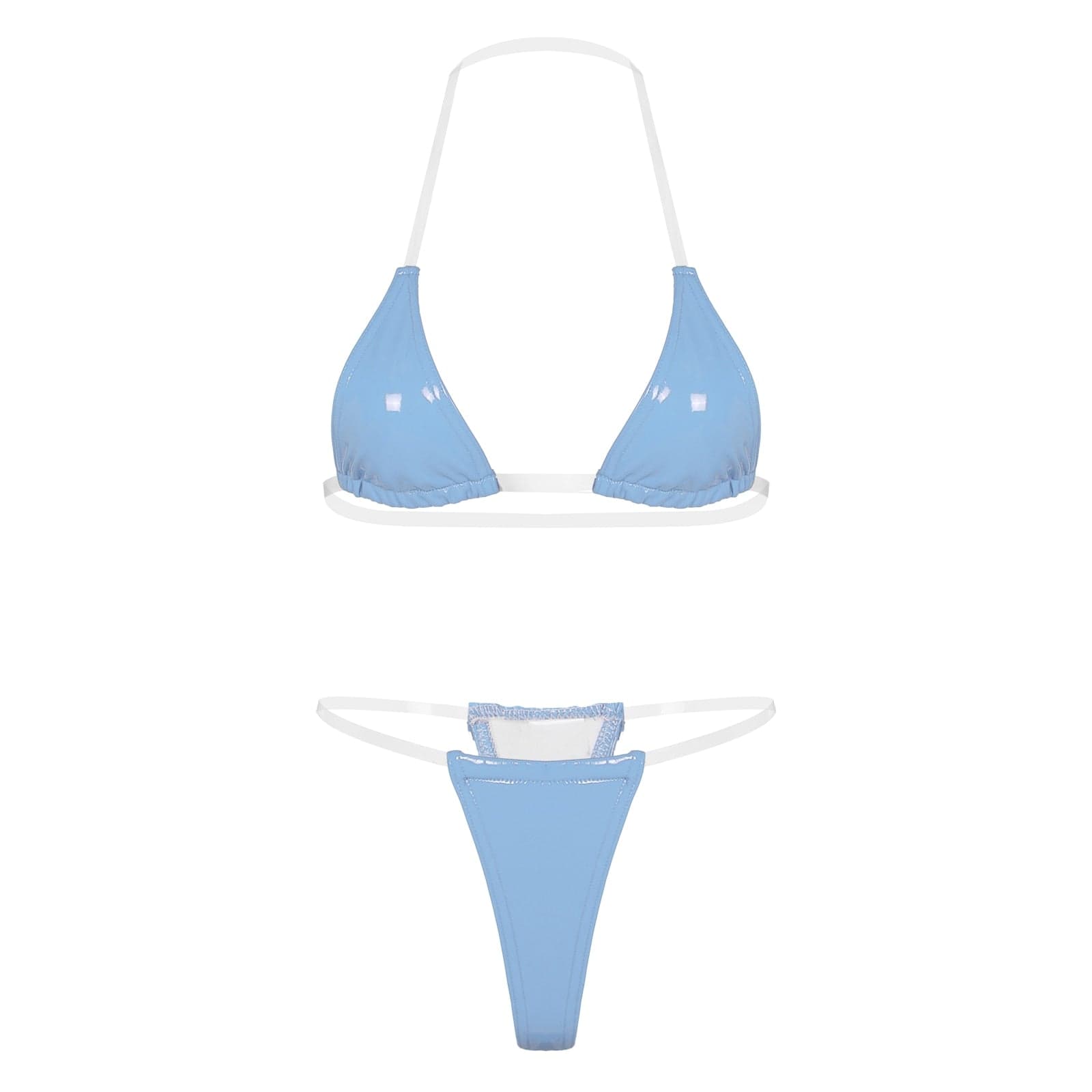 Kinky Cloth Sky Blue / S Shiny Mini Bikini Set Swimsuit