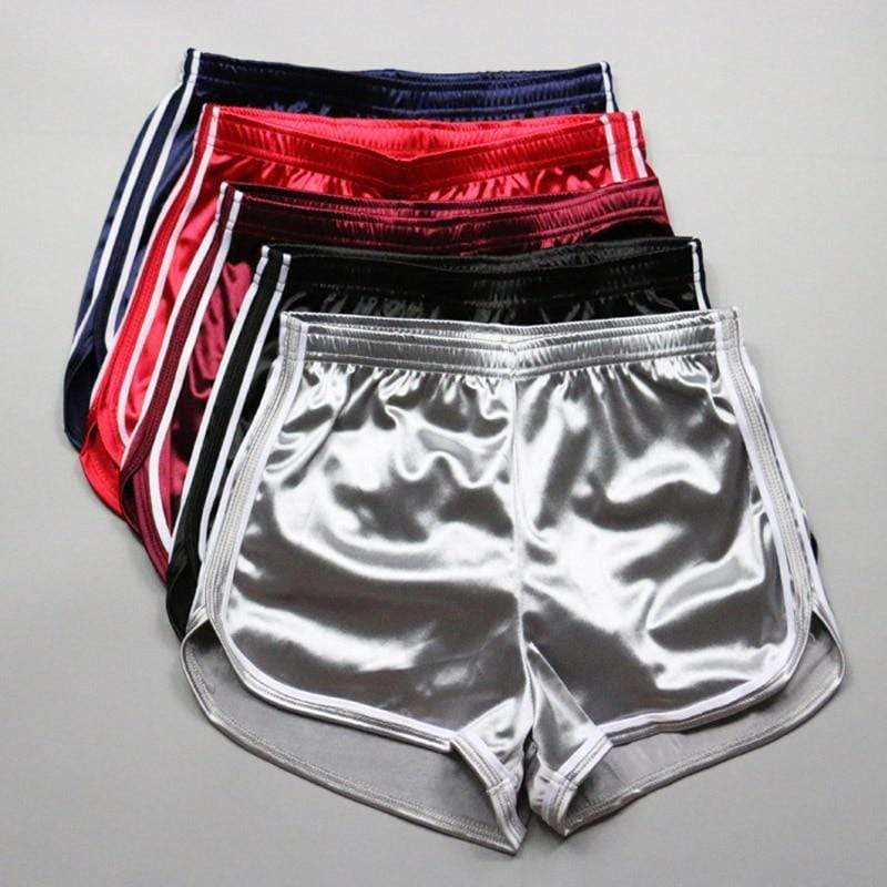 Kinky Cloth Shorts Shiny Satin Athletic Shorts