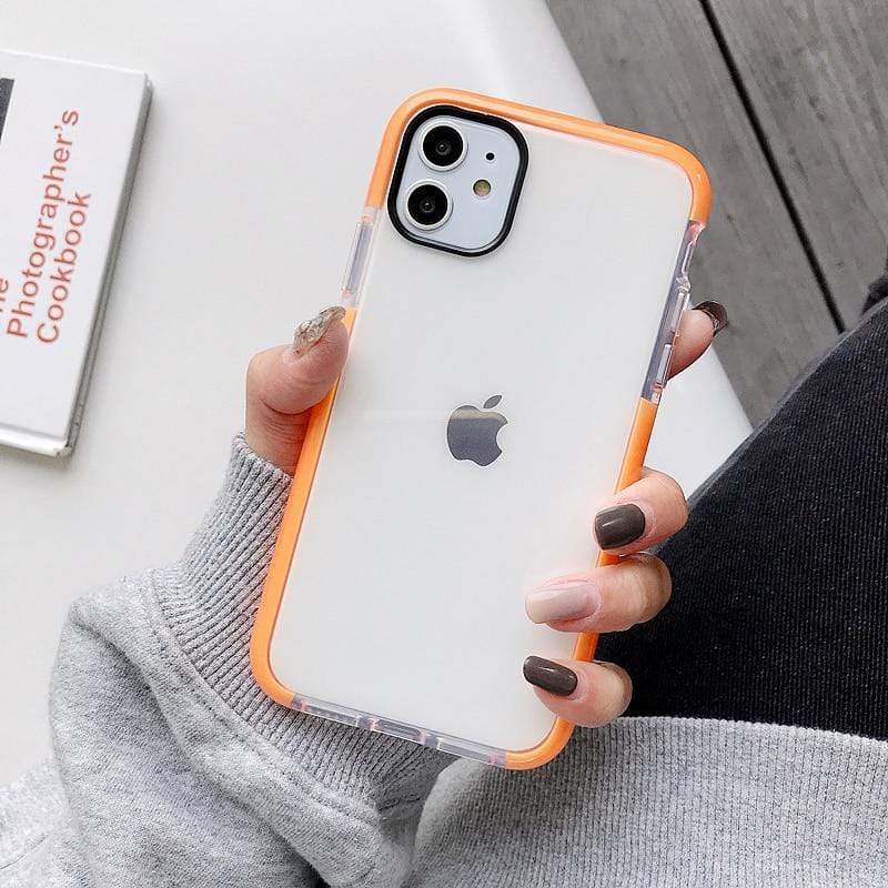 Kinky Cloth 380230 Orange / For 7 Plus or 8 Plus Shockproof Clear iPhone Case