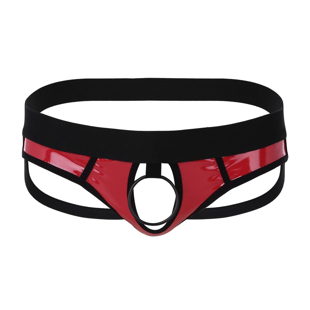 Kinky Cloth Red A / M Shoulder Chest Harness with G-string