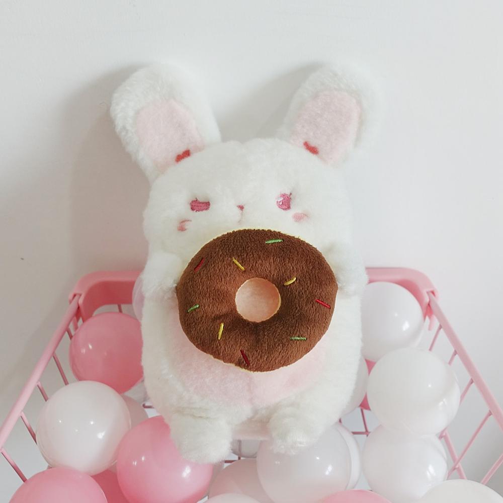 Kinky Cloth 100001765 Bunny With Donut / About 20cm Shy Bunny Plush Toy