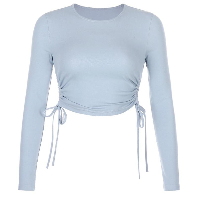 Kinky Cloth 200000791 Blue / S Side Drawstring Ruched Crop Top