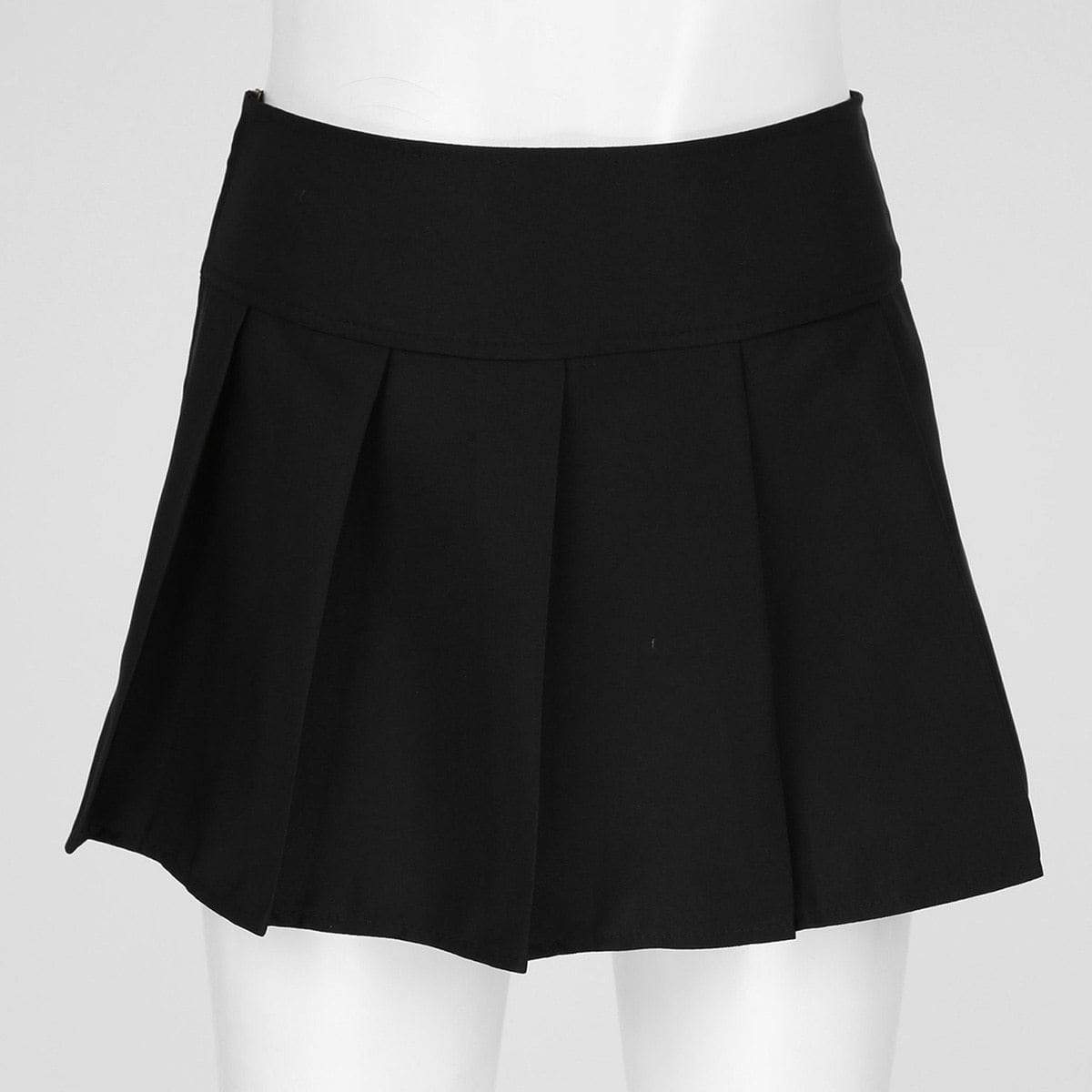 Kinky Cloth 349 Side Zipper Split Pleated Skirt