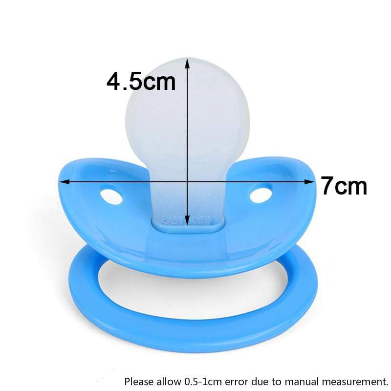 Kinky Cloth Blue Transparent Silicone Adult Glitter Pacifier