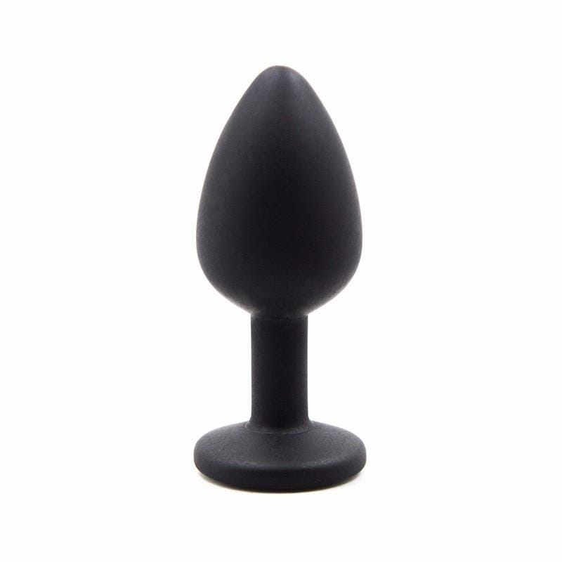 Kinky Cloth 201202902 Black Silicone Plug with Crystal