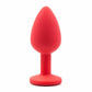 Kinky Cloth 201202902 Red Silicone Plug with Crystal