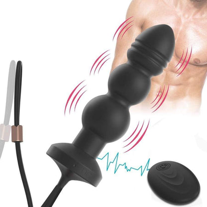Anal Beads Style Vibrator Plug with Wireless Remote Control
