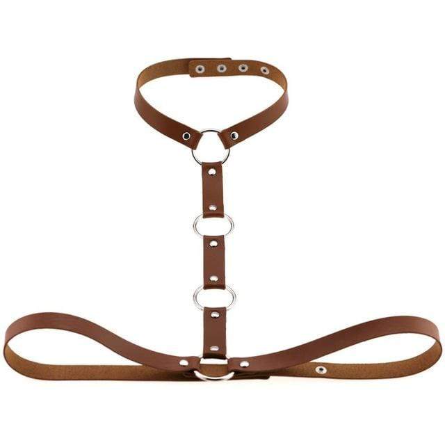 Kinky Cloth Brown Simply Controlled Harness