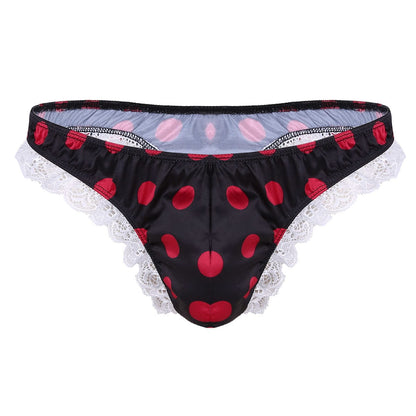 Kinky Cloth Black Red / M Sissy Bikini Lingerie Panties