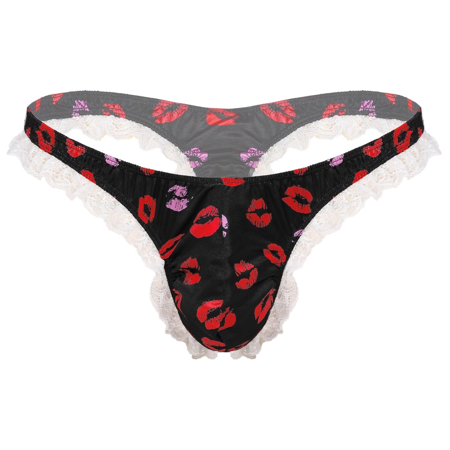 Kinky Cloth Colorful Lips / M Sissy Bikini Lingerie Panties