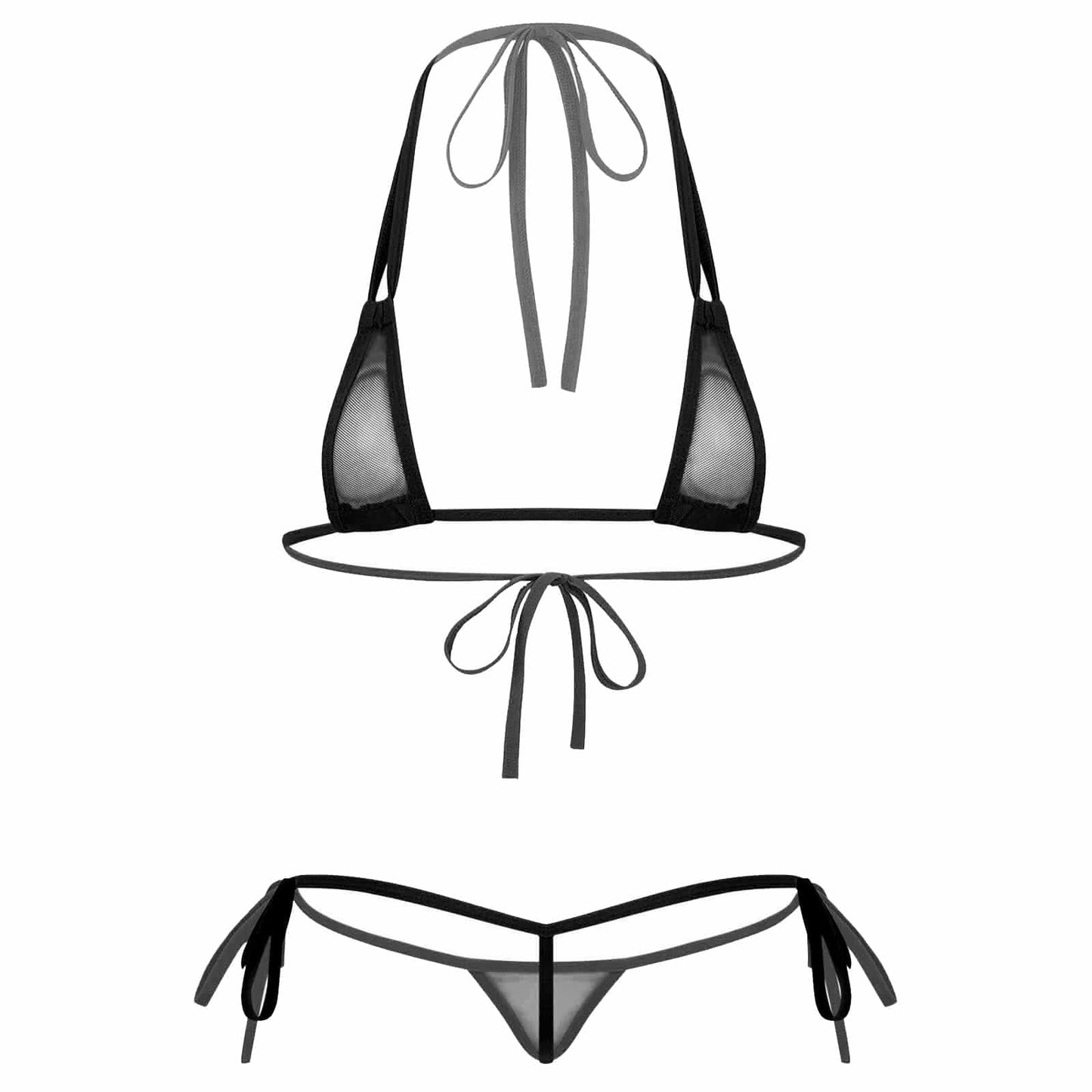 Kinky Cloth 200002225 Black / One Size Sissy Micro Bikini Set