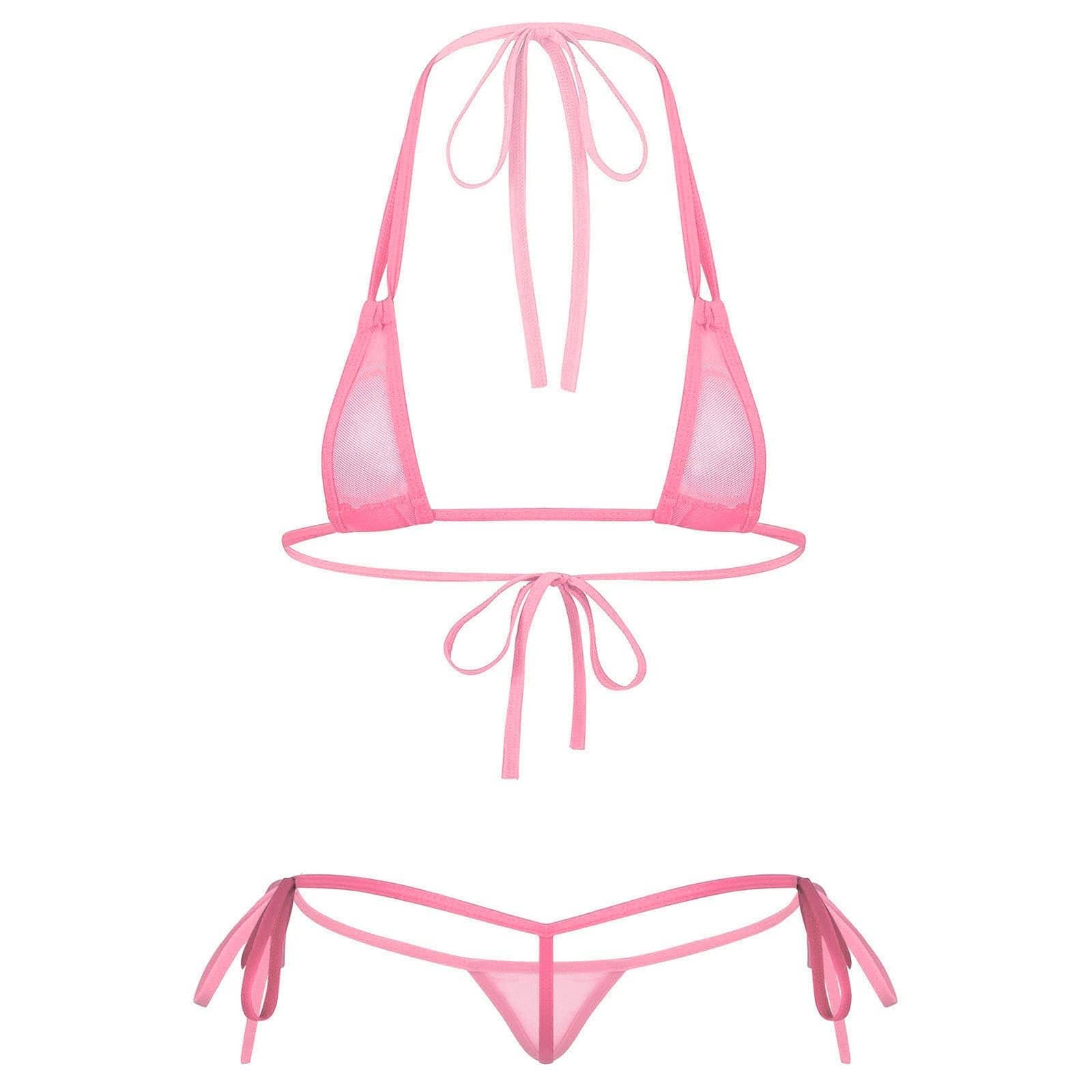 Kinky Cloth 200002225 Pink / One Size Sissy Micro Bikini Set