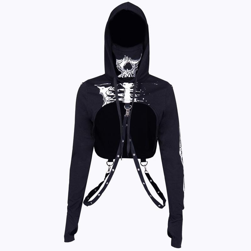Kinky Cloth Hoodie black hoodie / L Skeleton Mask Hoodie