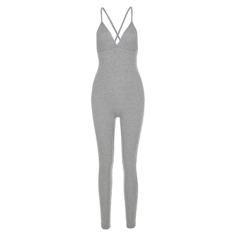 Kinky Cloth 0 S / gray Skinny Jumpsuit Yoga Outfit
