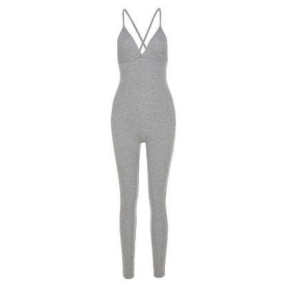 Kinky Cloth 0 S / gray Skinny Jumpsuit Yoga Outfit