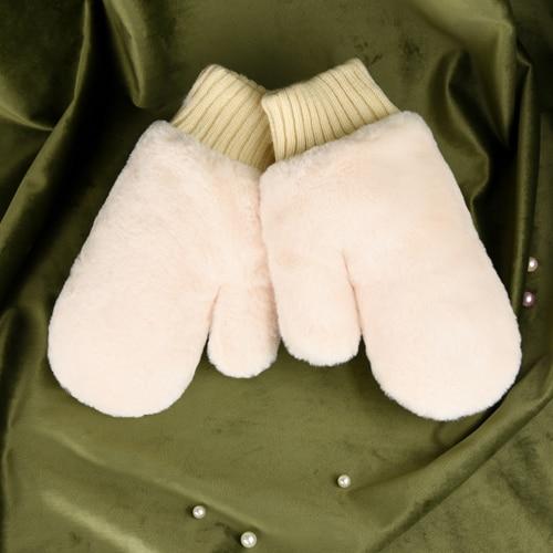 Kinky Cloth 200000394 Beige / One Size Solid Dual Layer Velvet Gloves